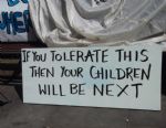 Manchester Homeless Camp Sign